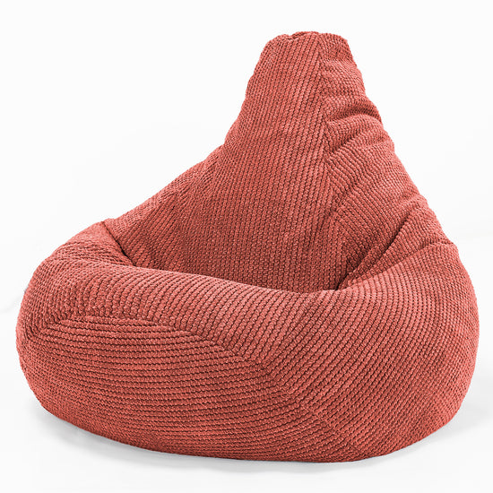 Highback Bean Bag Chair - Pom Pom Pumpkin Orange 02