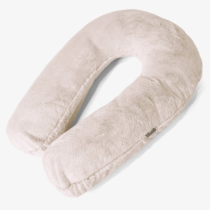 Hug Pillow - Fluffy Faux Fur Rabbit Golden Brown 01