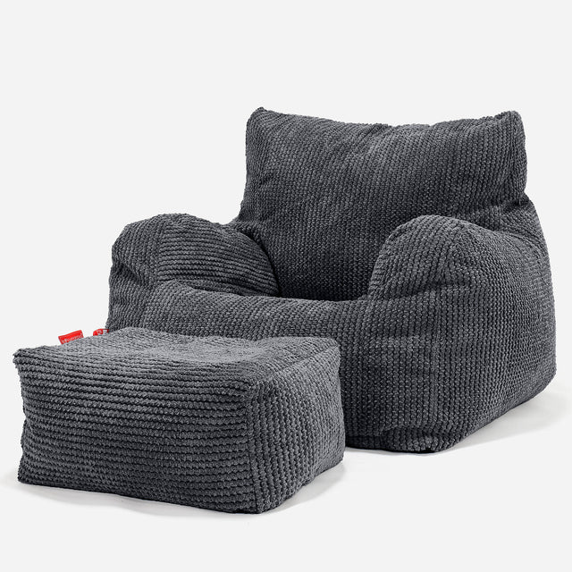 Josephine Bean Bag Armchair - Pom Pom Black 02