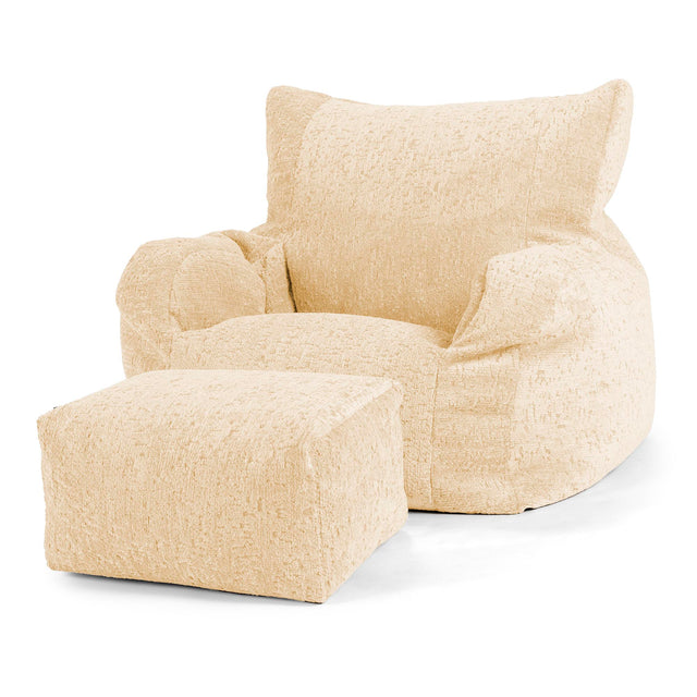 Josephine Bean Bag Armchair - Cord Ivory 02