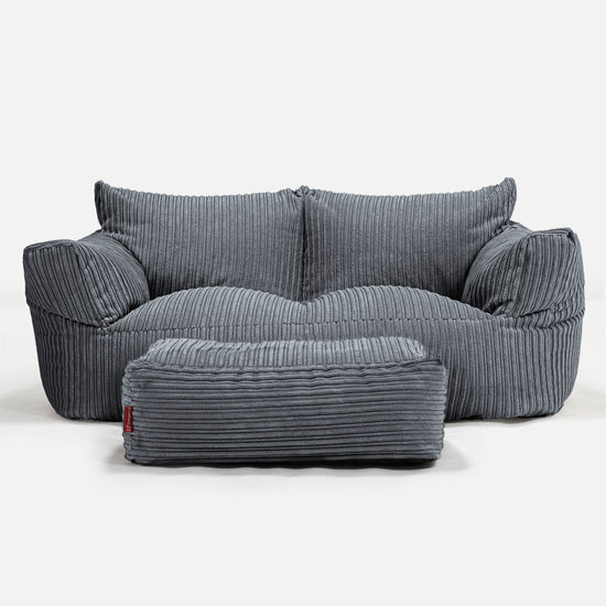 Josephine Sofa Bean Bag - Cord Slate Grey 01
