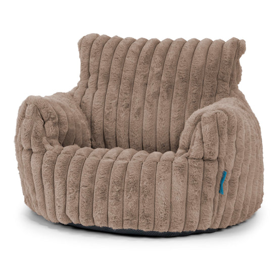 Kids Armchair Bean Bag for Toddlers 1-3 yr - Ultra Plush Cord Minky 01