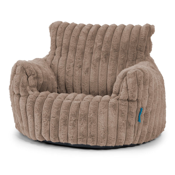 Kids Armchair Bean Bag for Toddlers 1-3 yr - Ultra Plush Cord Minky 01