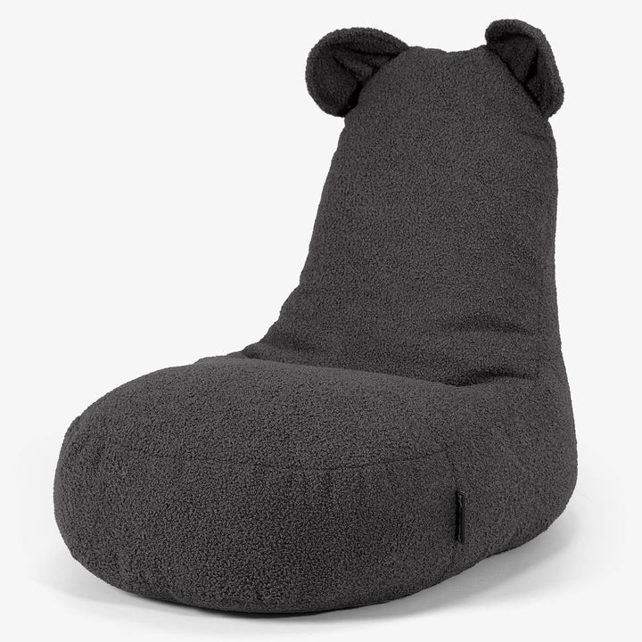 Childs Animal Chair Bear - Boucle Graphite 01