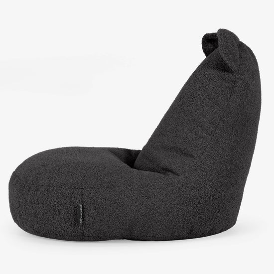 Childs Animal Chair Bear - Boucle Graphite 02