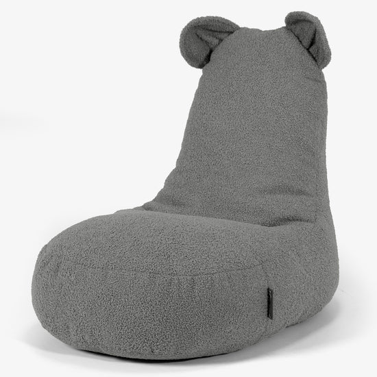 Childs Animal Chair Bear - Boucle Mid Grey 01