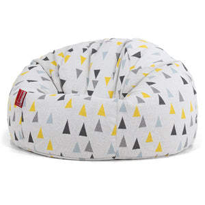 Classic Bean Bag Chair - Knitted Geo Triangle