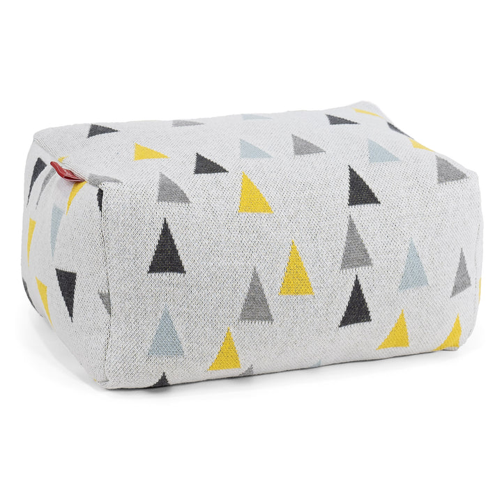 Small Footstool - Knitted Geo Triangle 01