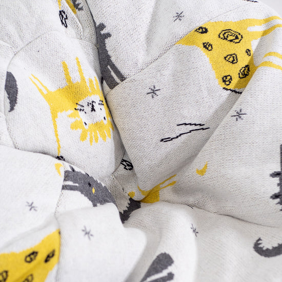 Classic Kids Bean Bag Chair 1-5 yr - Knitted Safari 03