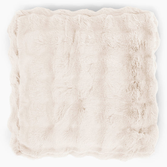 Large Floor Cushion - Bubble Faux Fur Cream 02