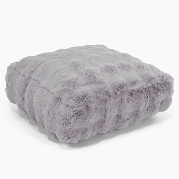 Large Floor Cushion - Bubble Faux Fur Grey 01