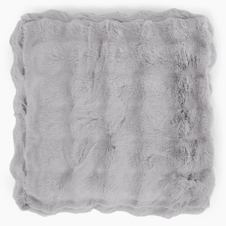 Large Floor Cushion - Bubble Faux Fur Grey 02