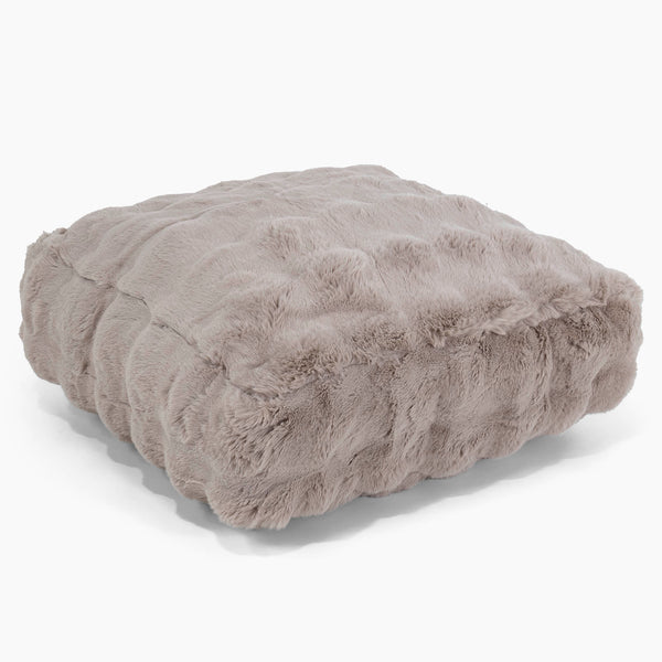 Large Floor Cushion - Bubble Faux Fur Mink 01