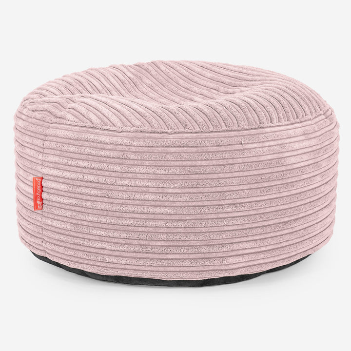 Ottoman Pouf with a Serving Tray - Cord Blush Pink 03