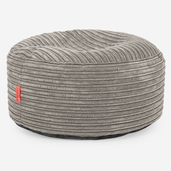 Ottoman Pouf with a Serving Tray - Cord Mink 03
