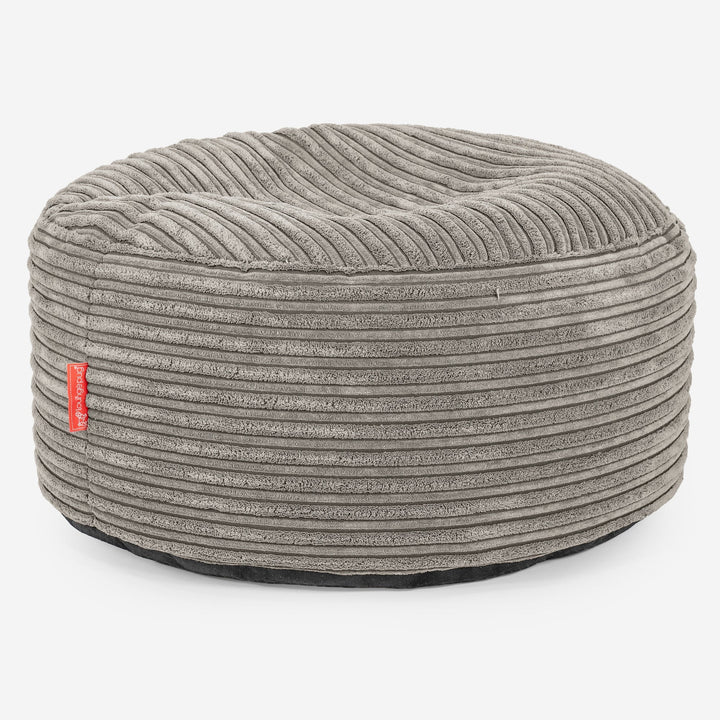 Ottoman Pouf with a Serving Tray - Cord Mink 03