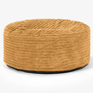 Large Round Pouffe - Cord Golden Honey