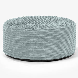 Large Round Pouffe - Cord Mint Green