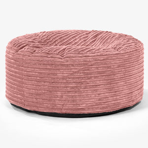 Large Round Pouffe - Cord Peach