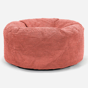 Large Round Pouffe - Pom Pom Pumpkin Orange