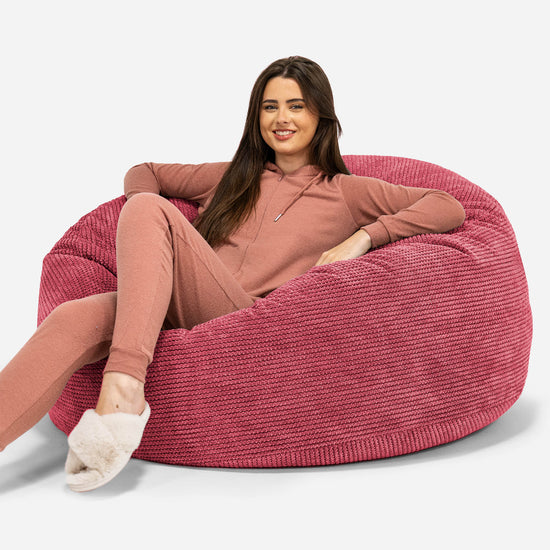 Mammoth Bean Bag Sofa - Pom Pom Pastel Red 01