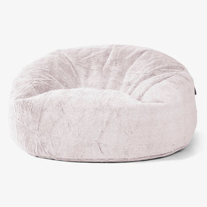 Mammoth Bean Bag Sofa - Fluffy Faux Fur Rabbit Dusty Pink