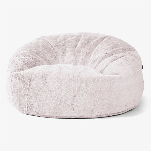 Mammoth Bean Bag Sofa - Fluffy Faux Fur Rabbit Dusty Pink 01