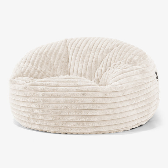 Mammoth Bean Bag Sofa - Ultra Plush Cord Cream 01