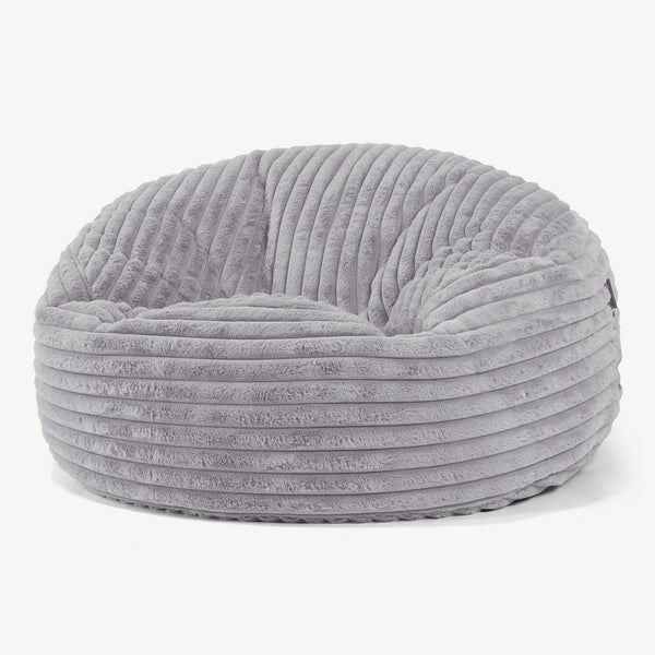 Mammoth Bean Bag Sofa - Ultra Plush Cord Grey 01