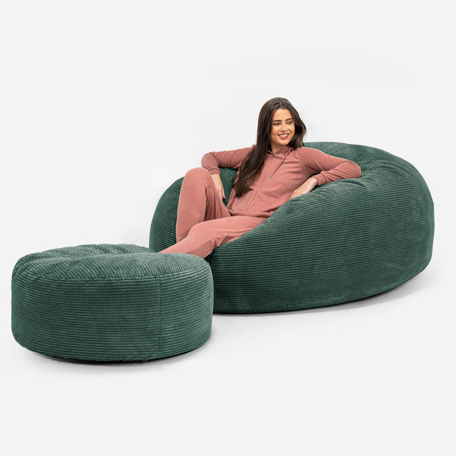 Mega Mammoth Bean Bag - Pom Pom Emerald Green 02