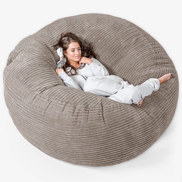 Mega Mammoth Bean Bag Sofa - Cord Dovetail Grey 01