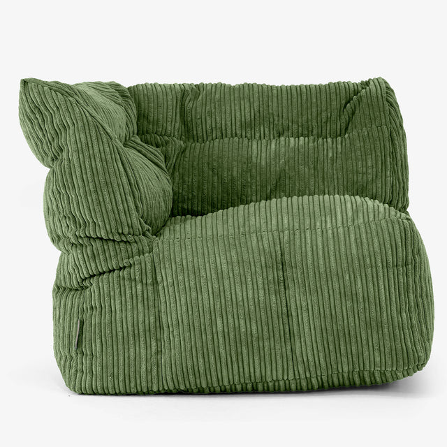 modular-sofa-bean-bag-left-corner-section-cord-forest-green 01