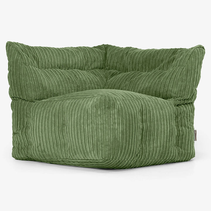 modular-sofa-bean-bag-left-corner-section-cord-forest-green 02