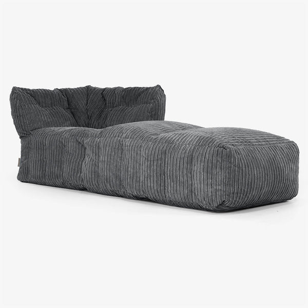modular-sofa-bean-bag-right-chaise-section-cord-black 01