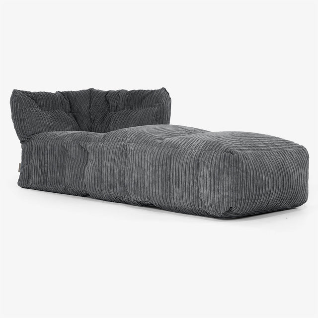 modular-sofa-bean-bag-right-chaise-section-cord-black 01