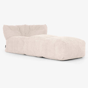Modular Sofa Bean Bag, Right Chaise Section - Cord Ivory