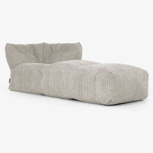 Modular Sofa Bean Bag, Right Chaise Section - Cord Mink