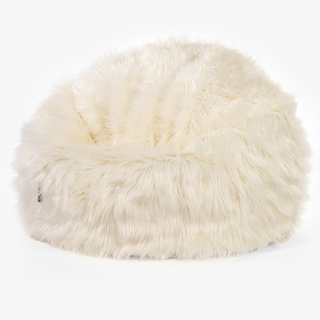 Classic Bean Bag Chair - Mongolian Fur Cream 01