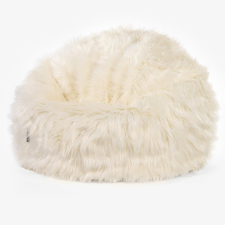 Classic Bean Bag Chair - Mongolian Fur Cream 01
