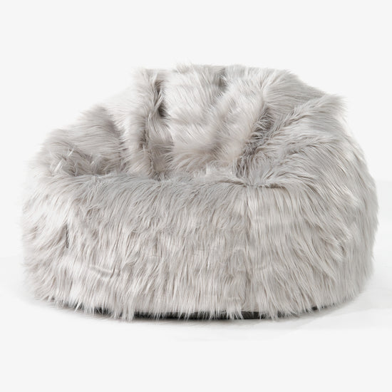 Classic Bean Bag Chair - Mongolian Fur Grey 01