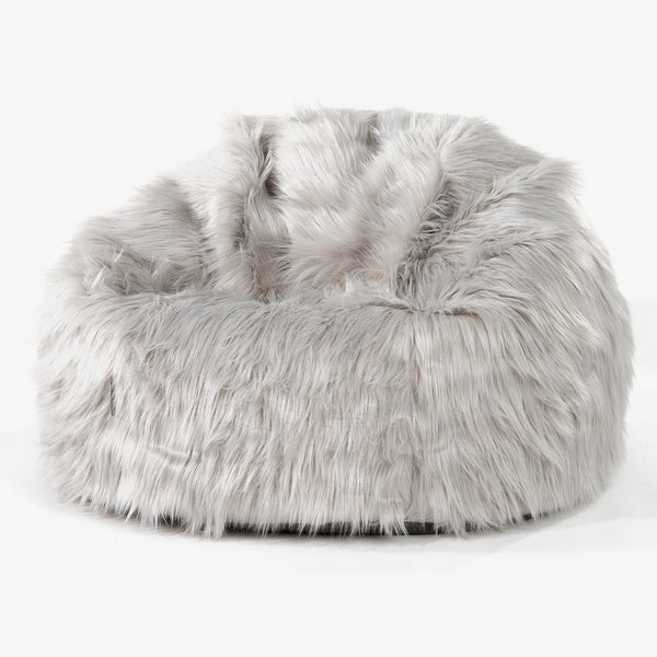 Classic Bean Bag Chair - Mongolian Fur Grey 01