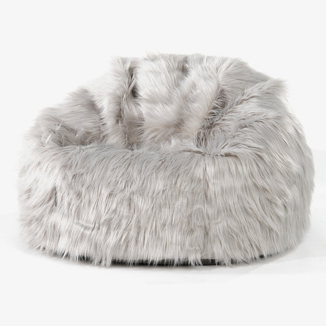 Classic Bean Bag Chair - Mongolian Fur Grey 01