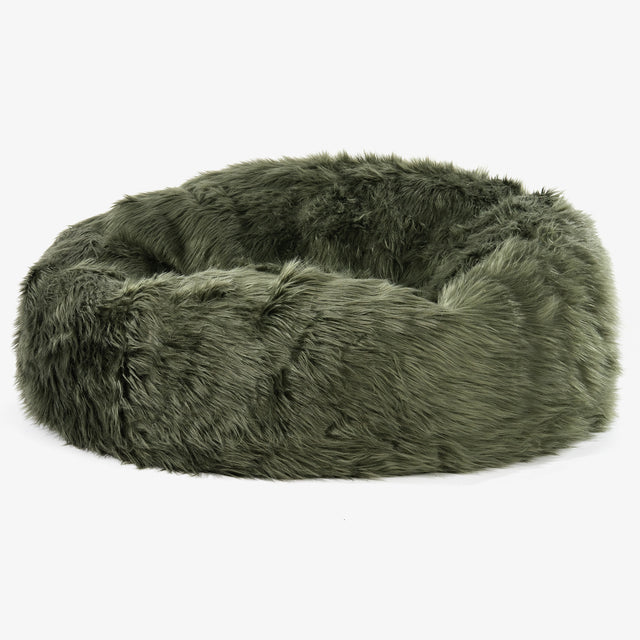 Mammoth Bean Bag Sofa - Mongolian Fur Sage Green 01