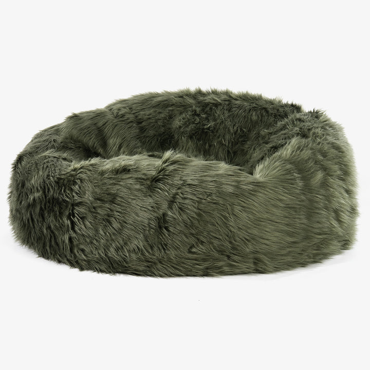 Mammoth Bean Bag Sofa - Mongolian Fur Sage Green 01