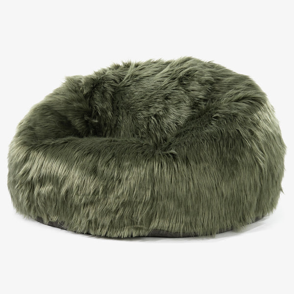 Classic Sofa Bean Bag - Mongolian Fur Sage Green 01