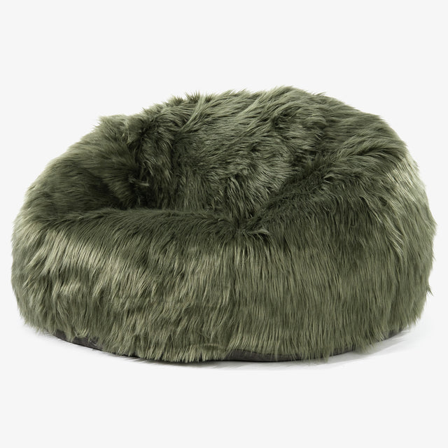 Classic Sofa Bean Bag - Mongolian Fur Sage Green 01
