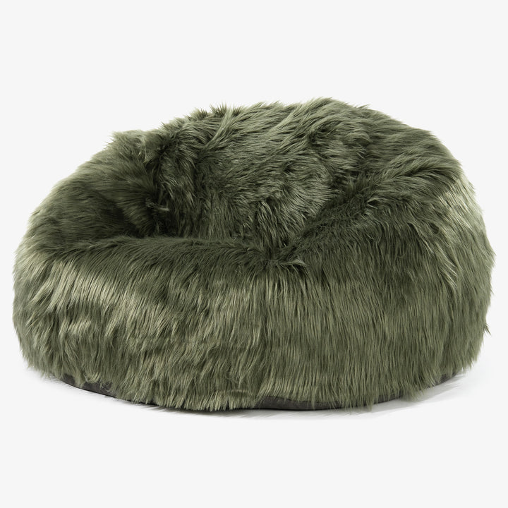 Classic Sofa Bean Bag - Mongolian Fur Sage Green 01