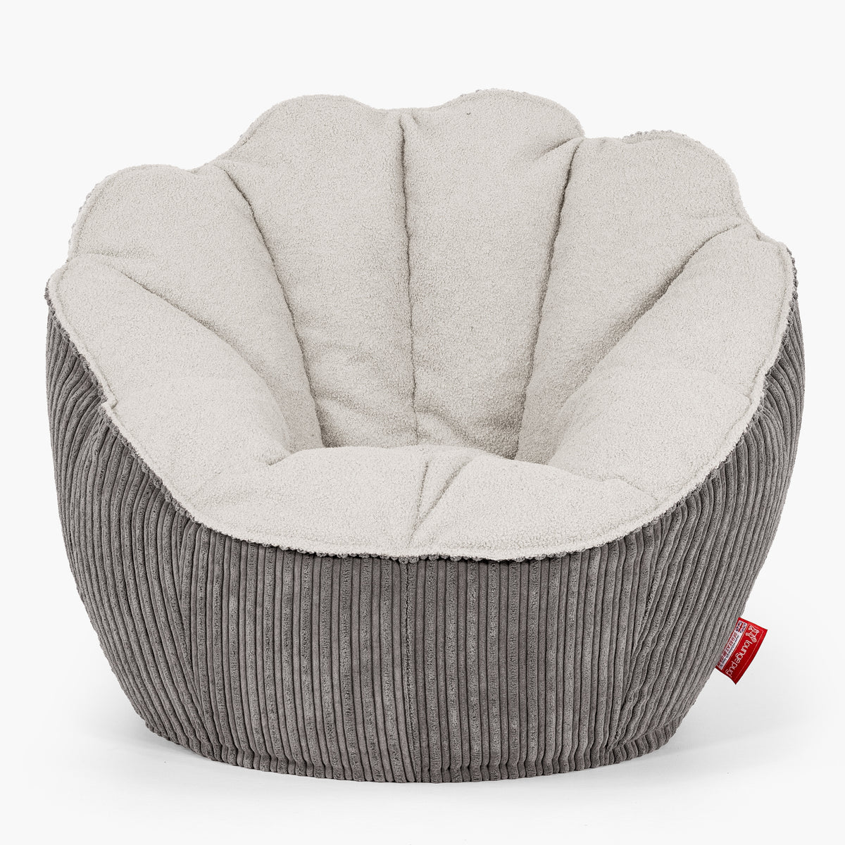 Lounge Pug Natalia Sacco Bean Bag Chair Boucle Cord Graphite Grey Large Beanbags Big Bertha 9002