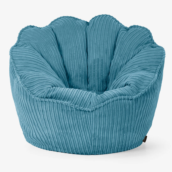 Natalia Sacco Bean Bag Chair - Cord Aegean Blue 01