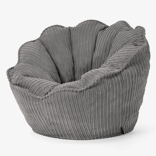 Natalia Sacco Bean Bag Chair - Cord Graphite Grey 02
